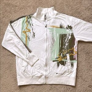 Y2K A.Tiziano Zip Up Colorful Collared Cotton Track Jacket